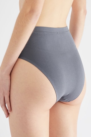 2 culottes taille haute - Gris foncé