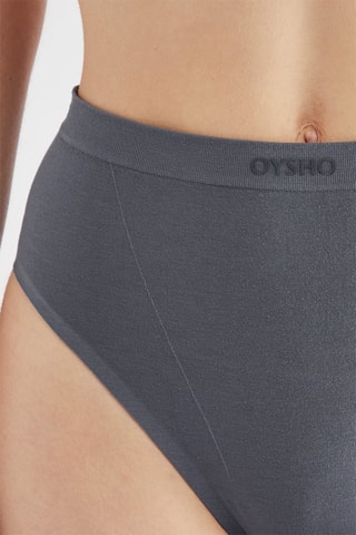 2 culottes taille haute - Gris foncé