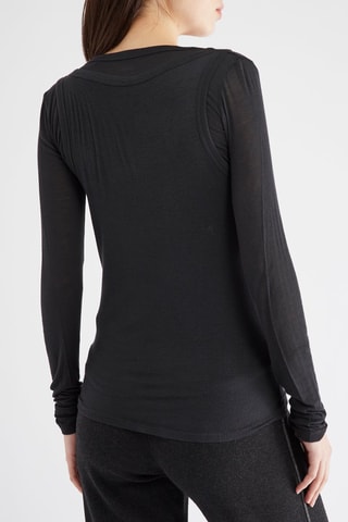 T-shirt trompe-l’œil - Noir