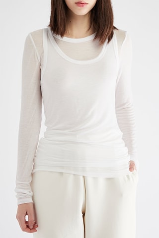 T-shirt trompe-l’œil - Blanc