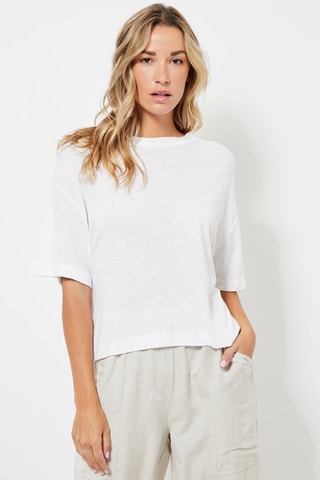 T-shirt en lin - Blanc