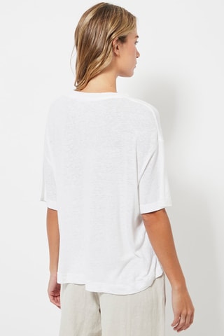 T-shirt en lin - Blanc