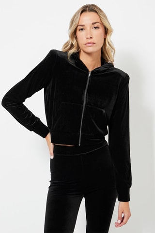 Sweat en velours - Noir
