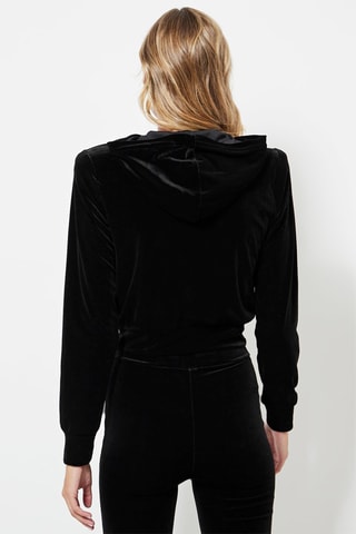 Sweat en velours - Noir