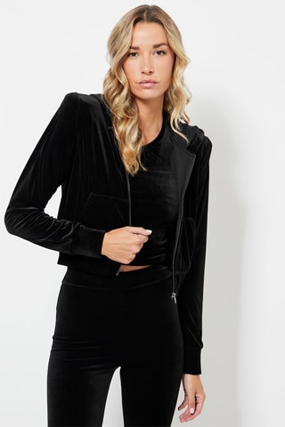 Sweat en velours - Noir