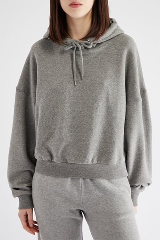 Sweat à capuche - Gris foncé chiné