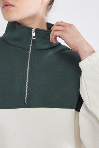Sweat - Vert foncé et écru