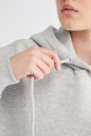 Sweat à capuche - Gris clair chiné