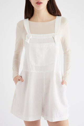 Salopette-short - Blanc