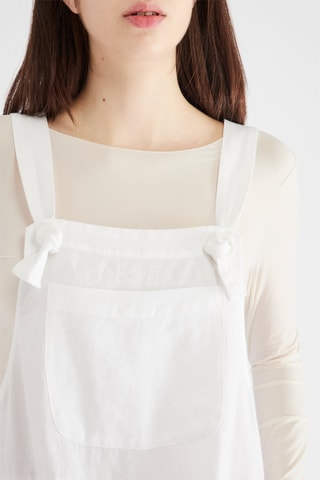 Salopette-short - Blanc
