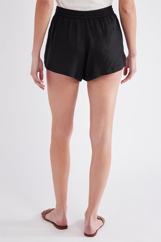 Short en lin - Noir