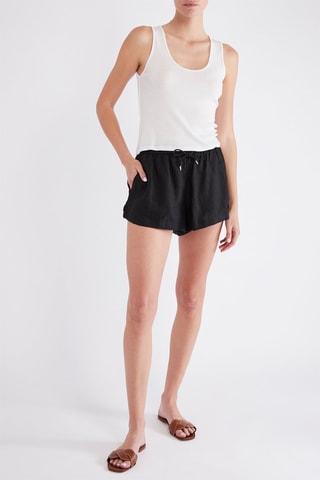 Short en lin - Noir