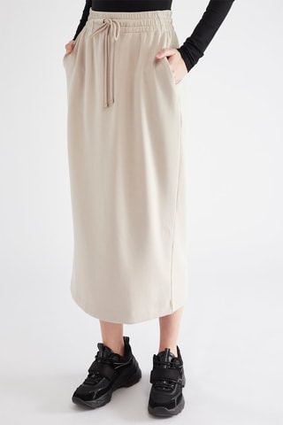 Jupe midi - Beige