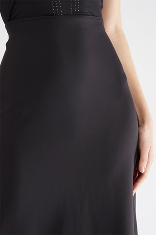 Jupe midi taille haute - Noir