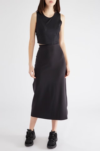 Jupe midi taille haute - Noir