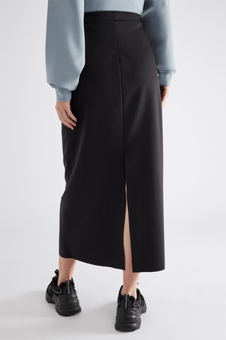 Jupe droite taille haute - Noir