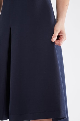 Jupe midi taille haute - Bleu marine
