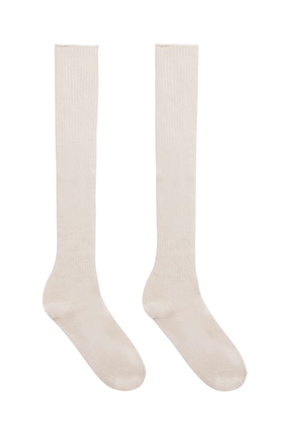 Chaussettes en laine et cachemire - Ecru