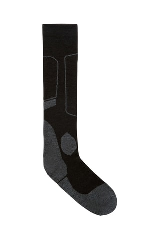 Chaussettes hautes en laine et soie - Noir