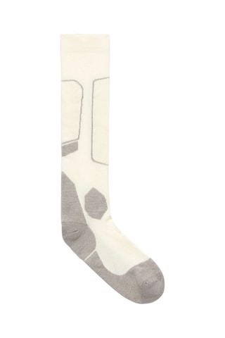 Chaussettes hautes en laine et soie - Blanc