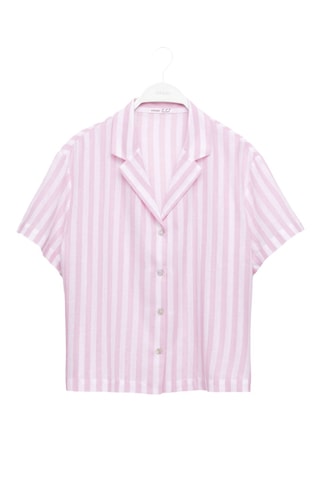 Chemise de pyjama - Rose et blanc