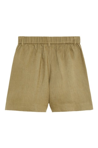 Short en lin- Kaki