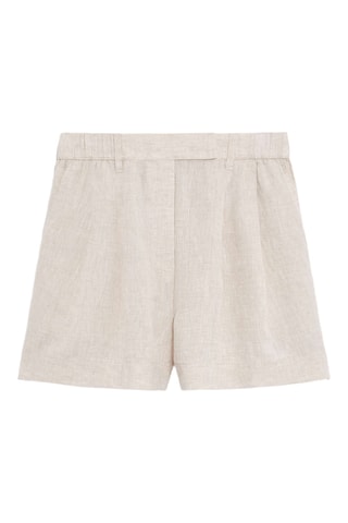 Short en lin- Beige