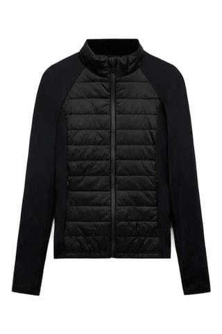 Veste bi-matière - Noir