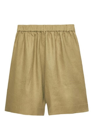 Short en lin - Kaki