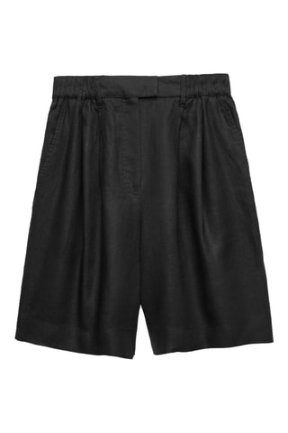 Short en lin - Noir