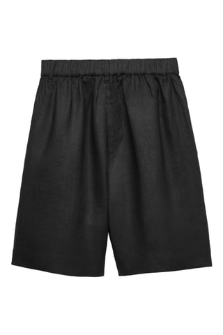 Short en lin - Noir