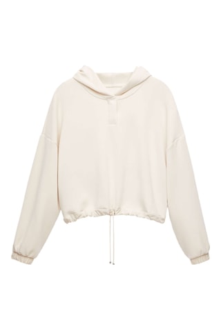 Sweat à capuche - Ecru