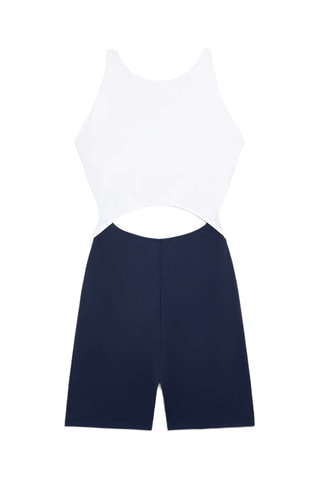 Combishort trompe-l’œil - Bleu marine
