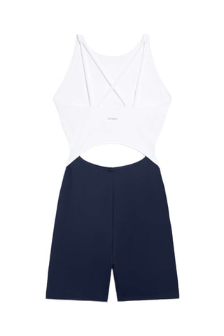 Combishort trompe-l’œil - Bleu marine