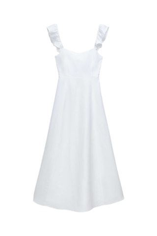 Robe patineuse en lin - Blanc
