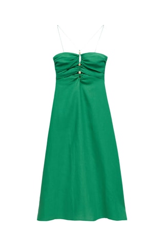 Robe droite en lin - Vert