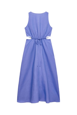 Robe midi en lin - Mauve