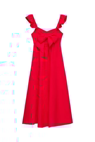 Robe patineuse en lin - Rouge