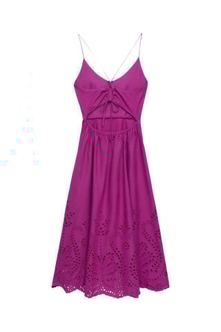 Robe patineuse en lin - Violet