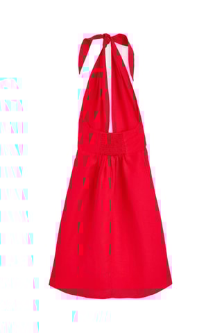 Robe patineuse en lin - Rouge