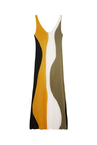 Robe midi - moutarde