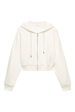 Sweat à capuche - Ecru
