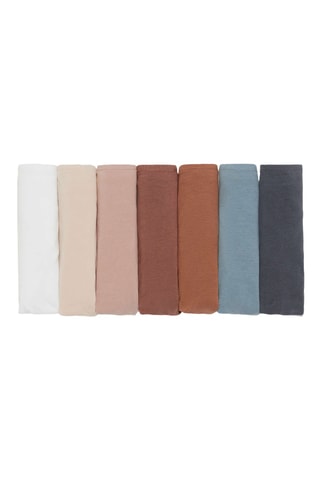 7 culottes - Blanc, rose et rouge brique