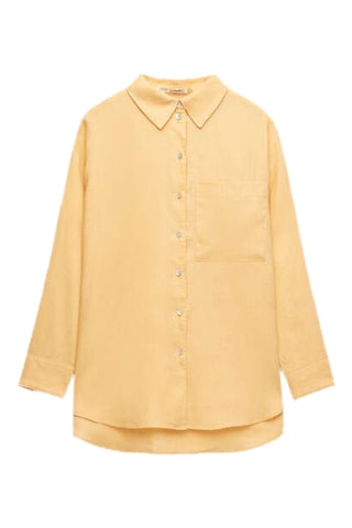 Chemisier en lin - Jaune