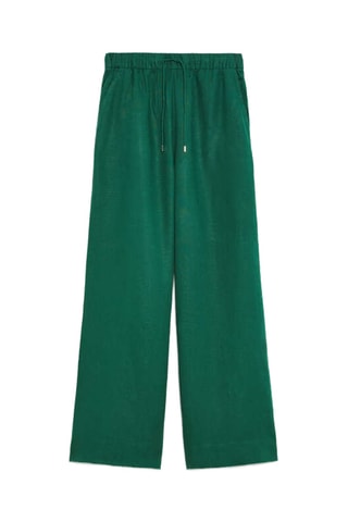 Pantalon en lin - Vert bouteille