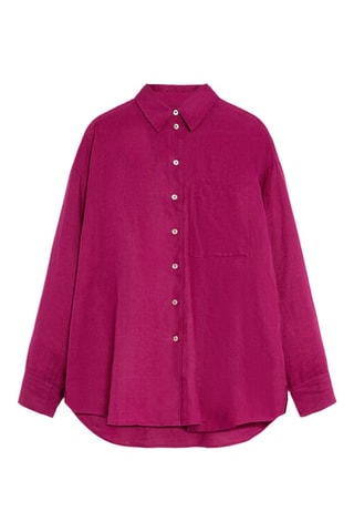 Chemisier en lin - Fuchsia