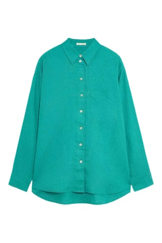 Chemisier en lin - Turquoise