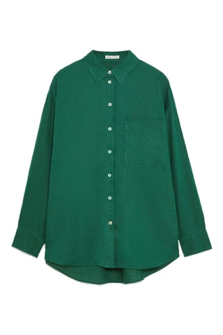 Chemisier en lin - Vert foncé