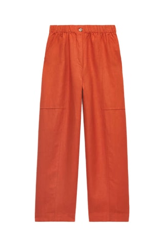 Pantalon en lin - Rouge brique