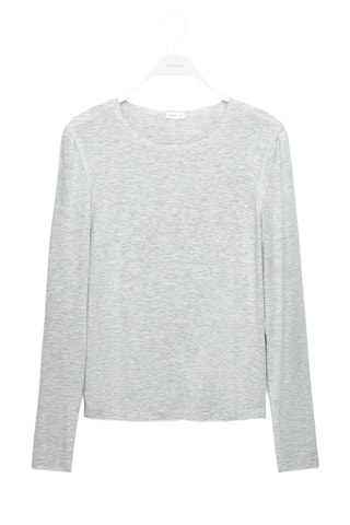 T-shirt de pyjama - Gris clair chiné